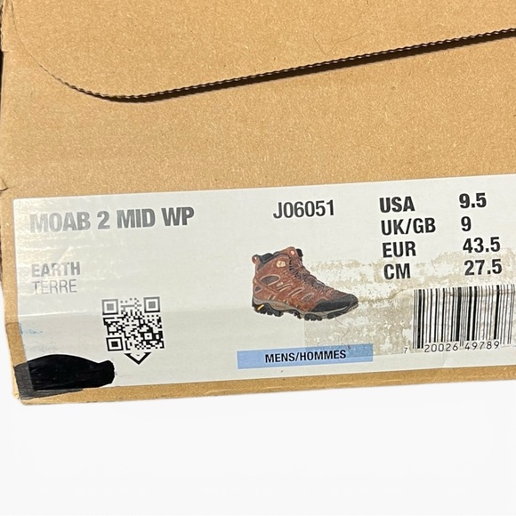 🌻New Merrell Men’s Moab 2 Mid WP Hiking Trail Vibram Boots Size 9.5 - Picture 10 of 10